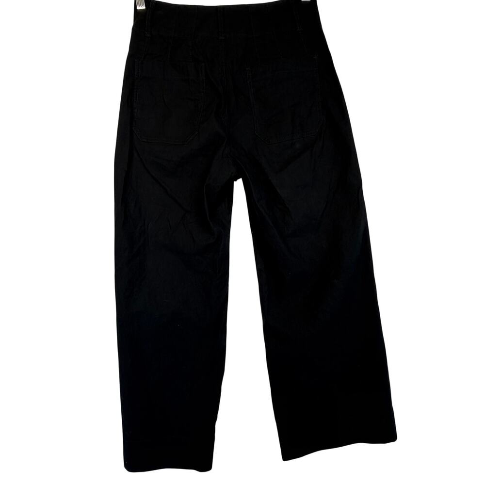 Anthropologie Maeve The Colette Cropped Wide Leg Pants Black Trousers Size 28 - Picture 6 of 10